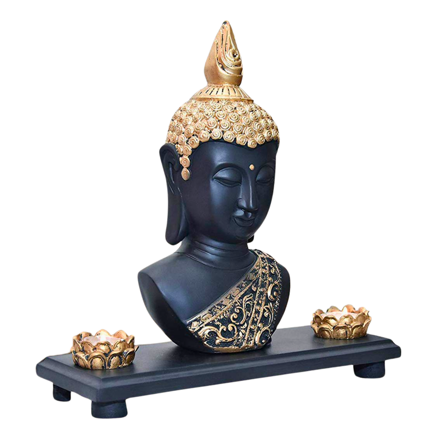 Polyresin and Marble Dust Buddha Statue