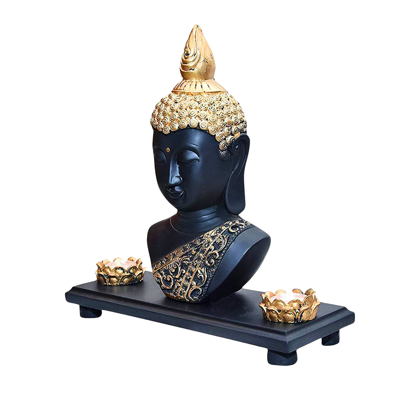 Polyresin and Marble Dust Buddha Statue