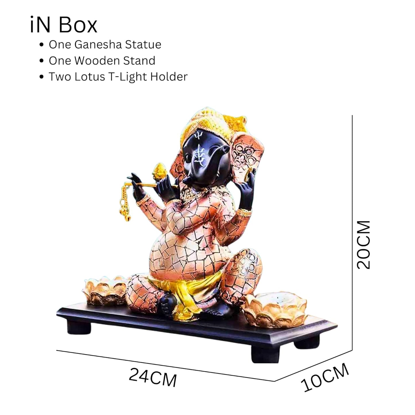 Ganesh Statue Showpiece for Home Decor, Living Room, Bedroom, Office Desk