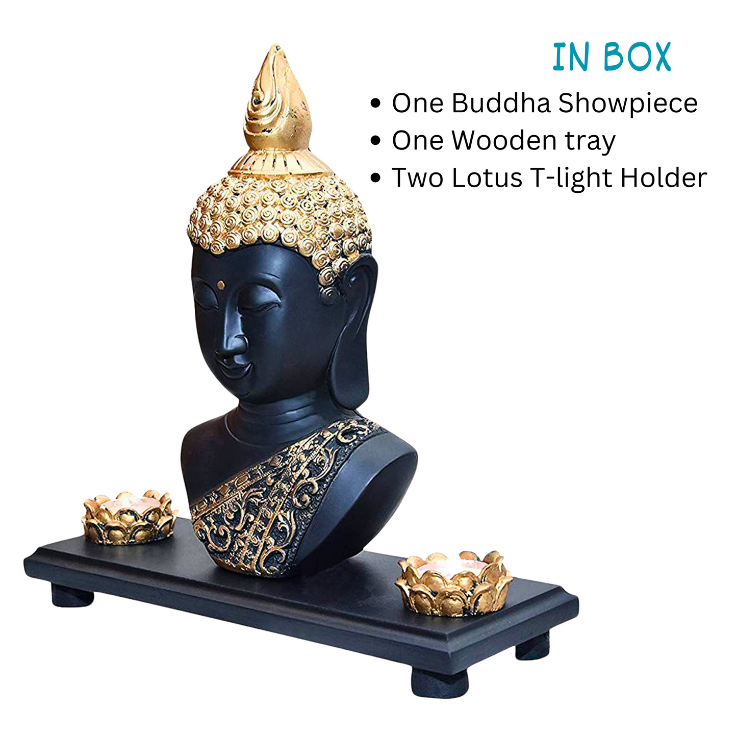 Polyresin and Marble Dust Buddha Statue