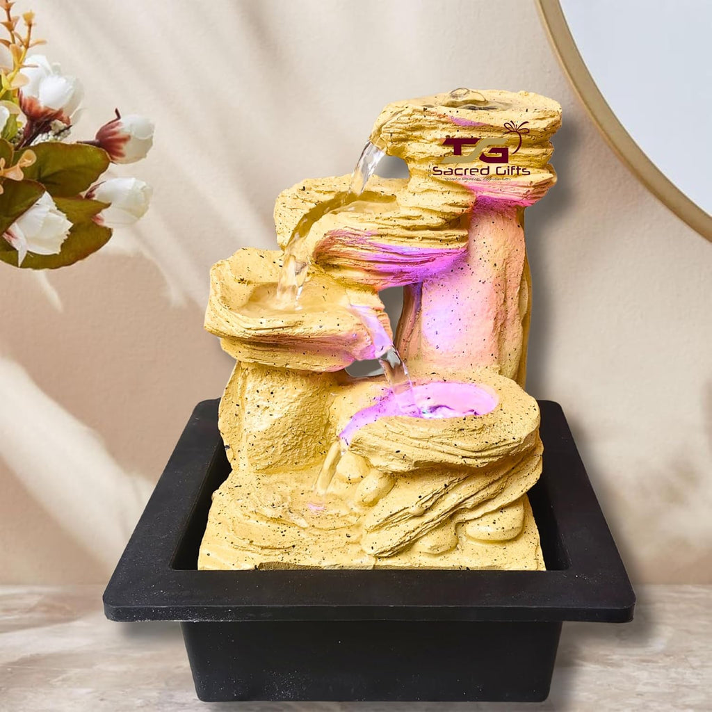 Tabletop Water Fountain, Environmental Resin Meditation Fountain