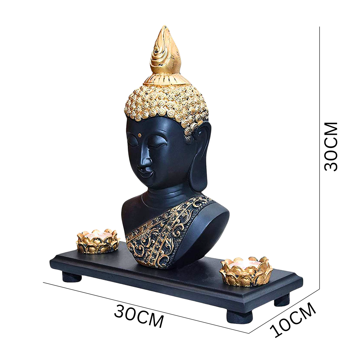 Polyresin and Marble Dust Buddha Statue