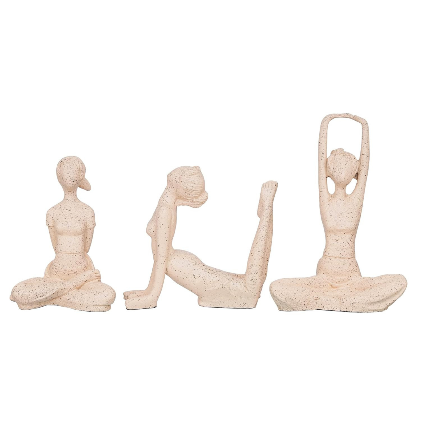 Set of Three Modern Art Yoga Statue