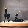 Set of 2 Resin Deer Sculptures – Symbol of Family, Love &amp; Elegance