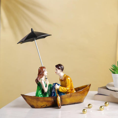 Beautiful Hand Painted Sitting Romantic Couple