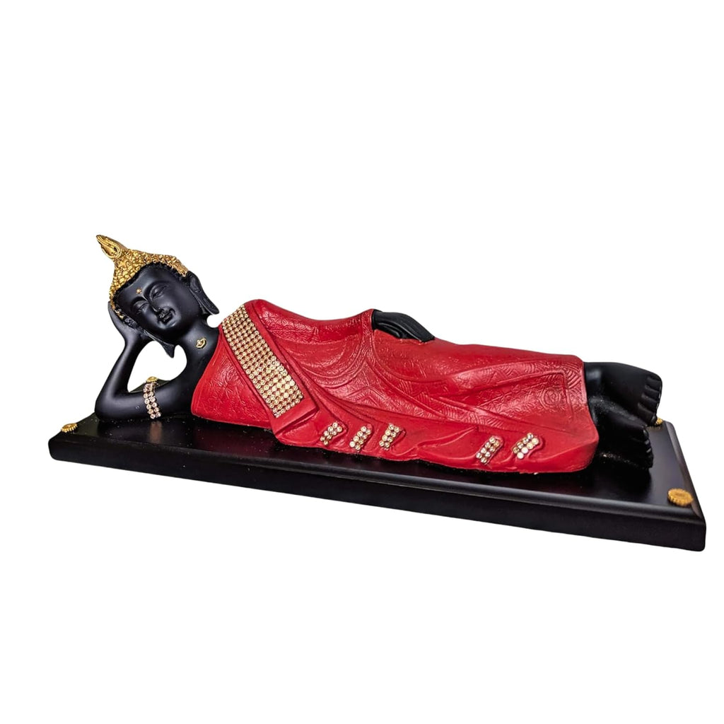 Lord Buddha Idol New Meditating Sitting Statue (Black)