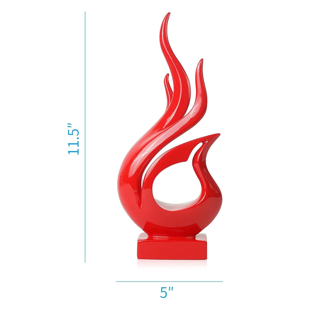 Agni Abstract Resin Modern Sculpture (Red)