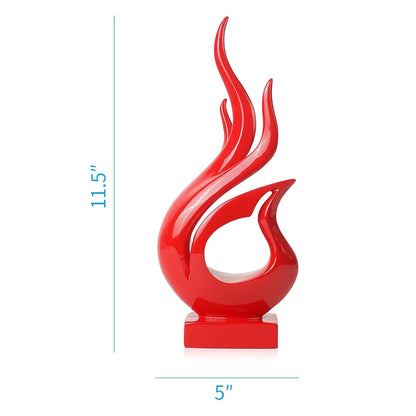 Agni Abstract Resin Modern Sculpture (Red)