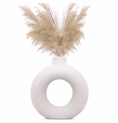 Decorative Ceramic Vase for Flowers, Pampas Grass Vase, Vase for Money Plant (Pack of 2)