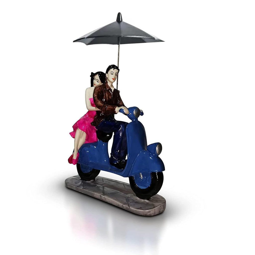 Beautiful Hand Painted Resin Sitting Romantic Couple
