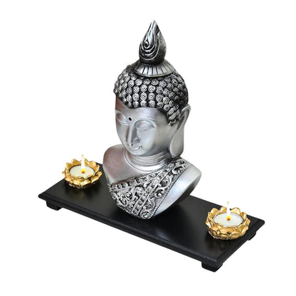 Lord Buddha Idol New Meditating Sitting Buddha Statue (Black)