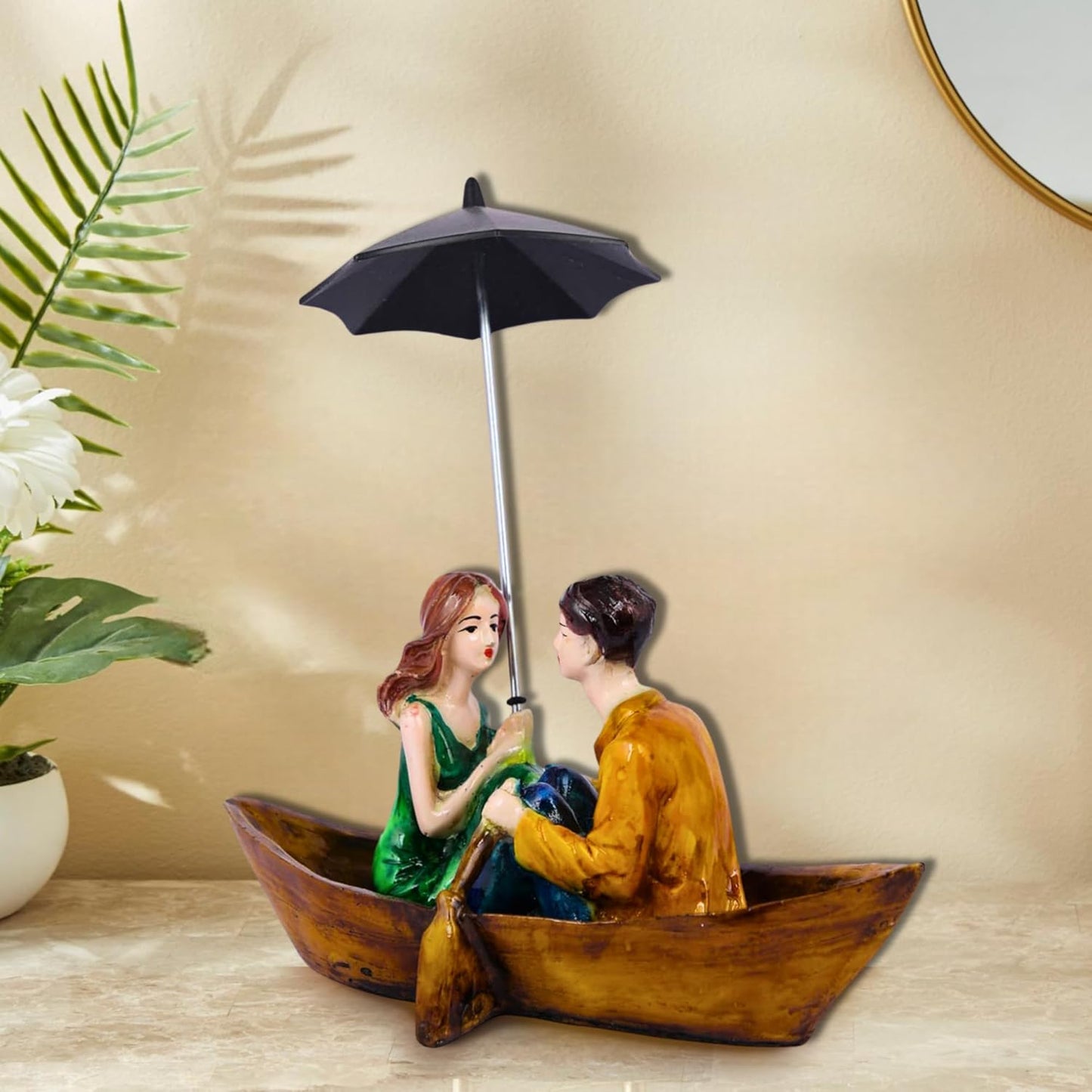 Beautiful Hand Painted Sitting Romantic Couple