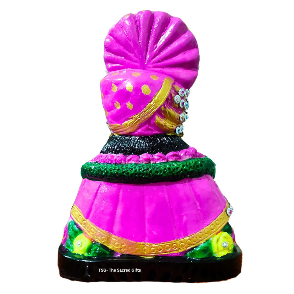 Khatu Shyam Idol for Car Dashboard Acrylic Round Murti for Home Gift Item & Statue for Temple/Pooja/Home Decor, Decorative Showpiece Figurine, Fantasy