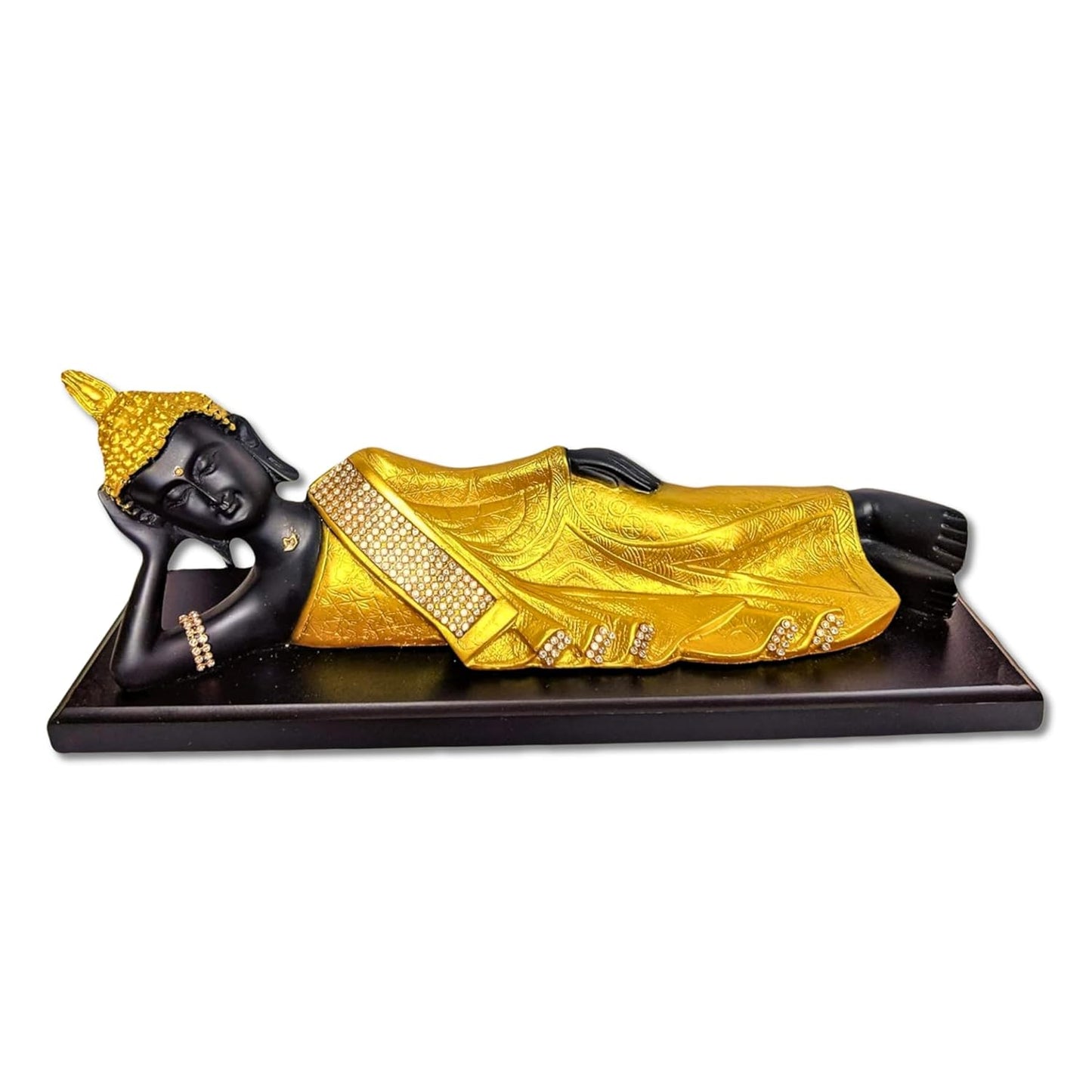 Lord Buddha Idol New Meditating Sitting Buddha Statue (Black)