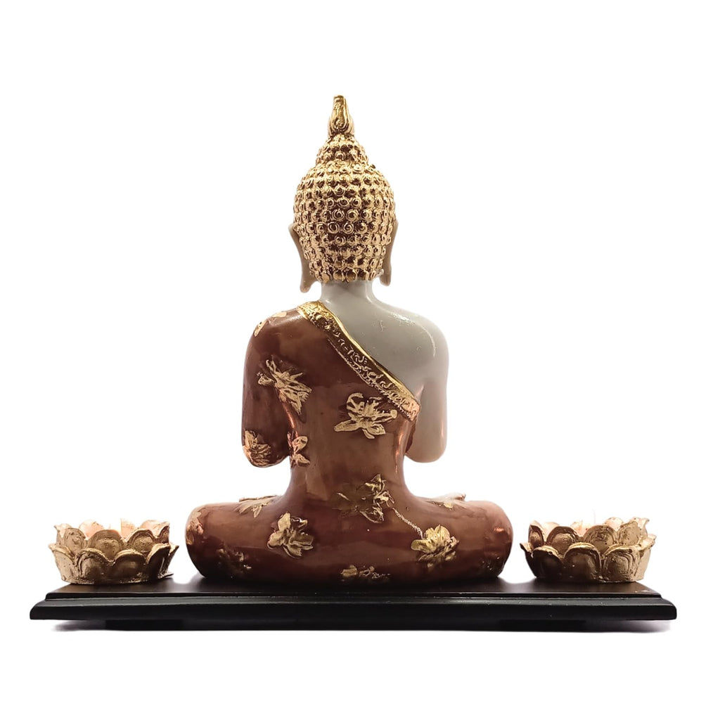 Lord Buddha Idol New Meditating Sitting Buddha Statue | Car Dashboard & Griha Pravesh Gift (Black)
