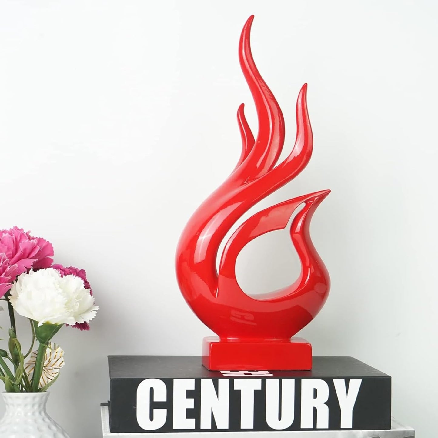 Agni Abstract Resin Modern Sculpture (Red)