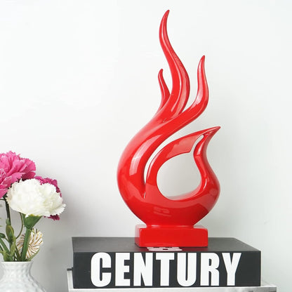 Agni Abstract Resin Modern Sculpture (Red)