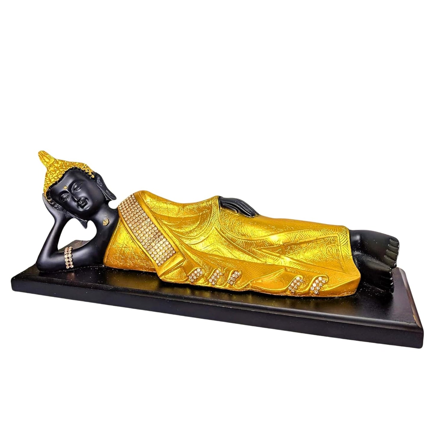 Lord Buddha Idol New Meditating Sitting Buddha Statue (Black)