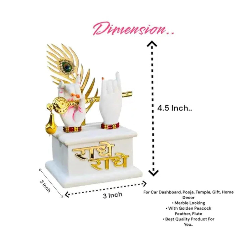 Lord Krishna Idol Decorative Statue in Flute Playing Pose (Pack of 1)
