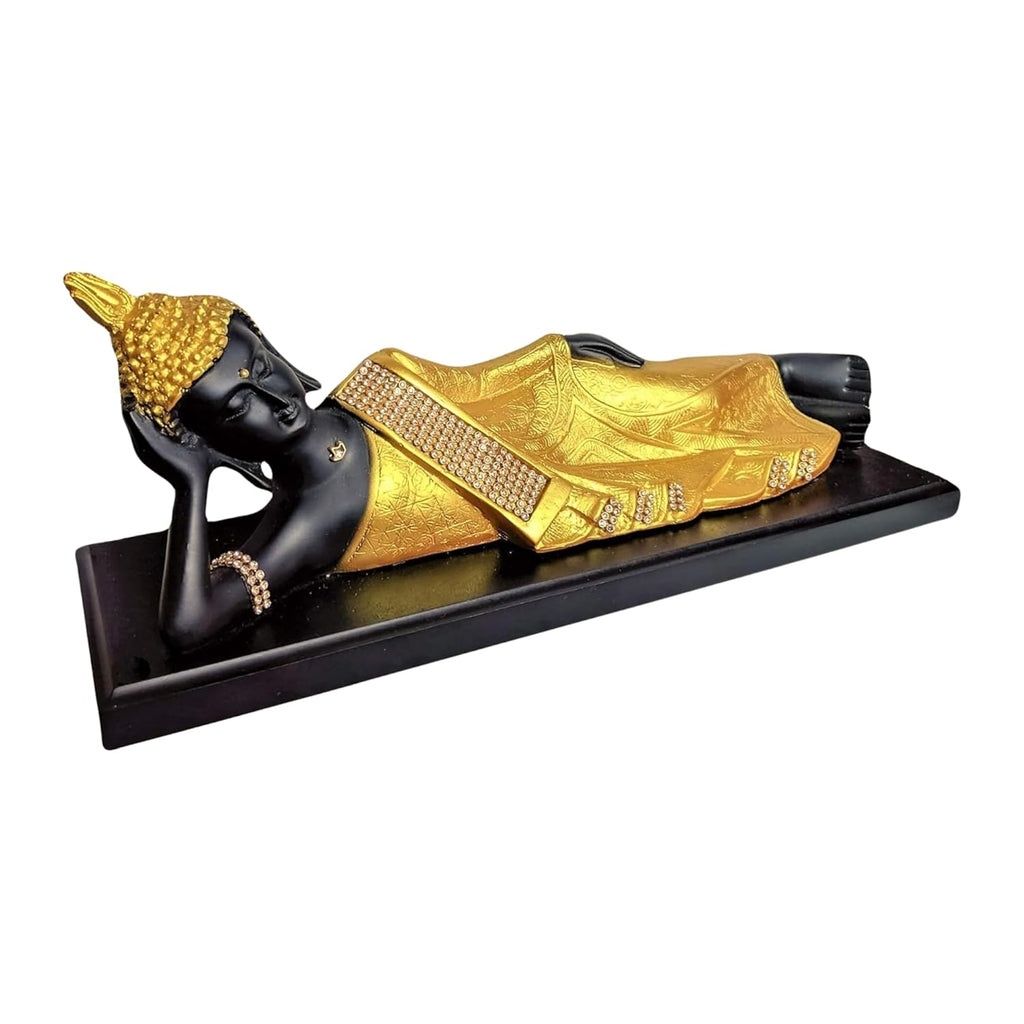 Lord Buddha Idol New Meditating Sitting Buddha Statue (Black)
