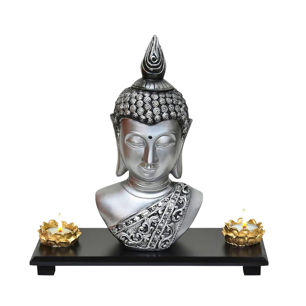 Lord Buddha Idol New Meditating Sitting Buddha Statue (Black)