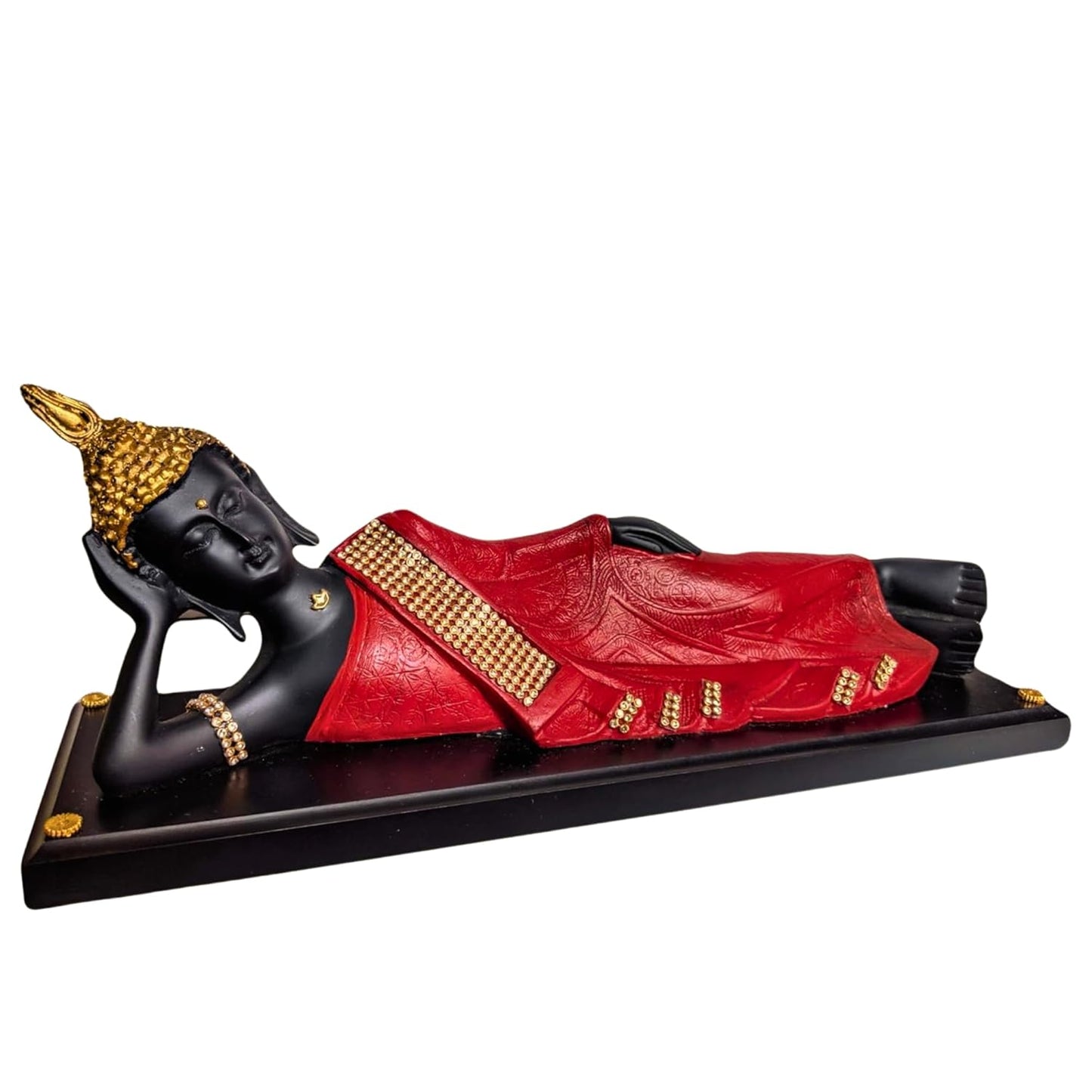 Lord Buddha Idol New Meditating Sitting Statue (Black)