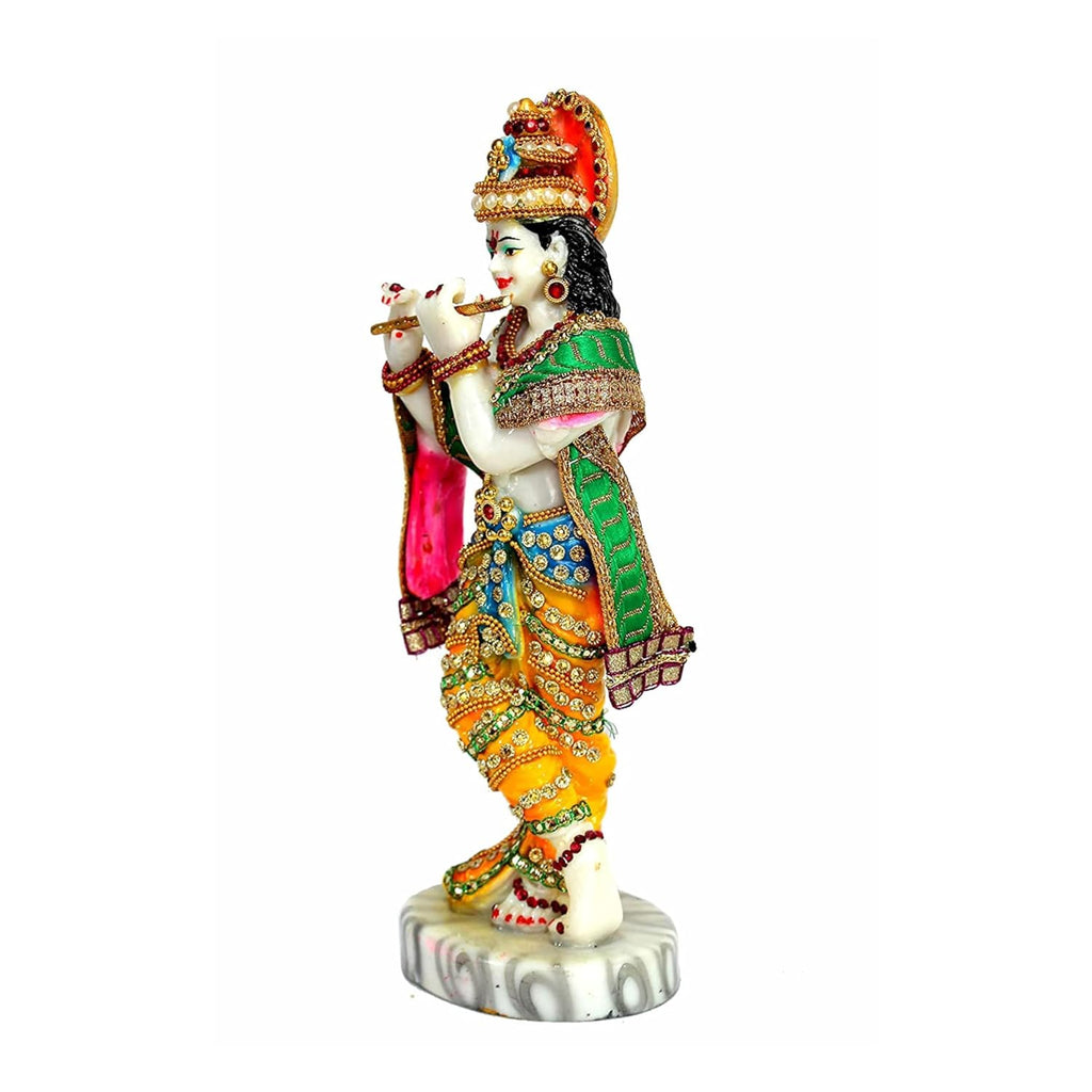 Lord Krishna Idol Decorative Statue in Flute Playing Pose