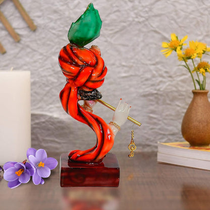 Lord Krishna Idol Decorative Statue in Flute Playing Pose (Pack of 1)