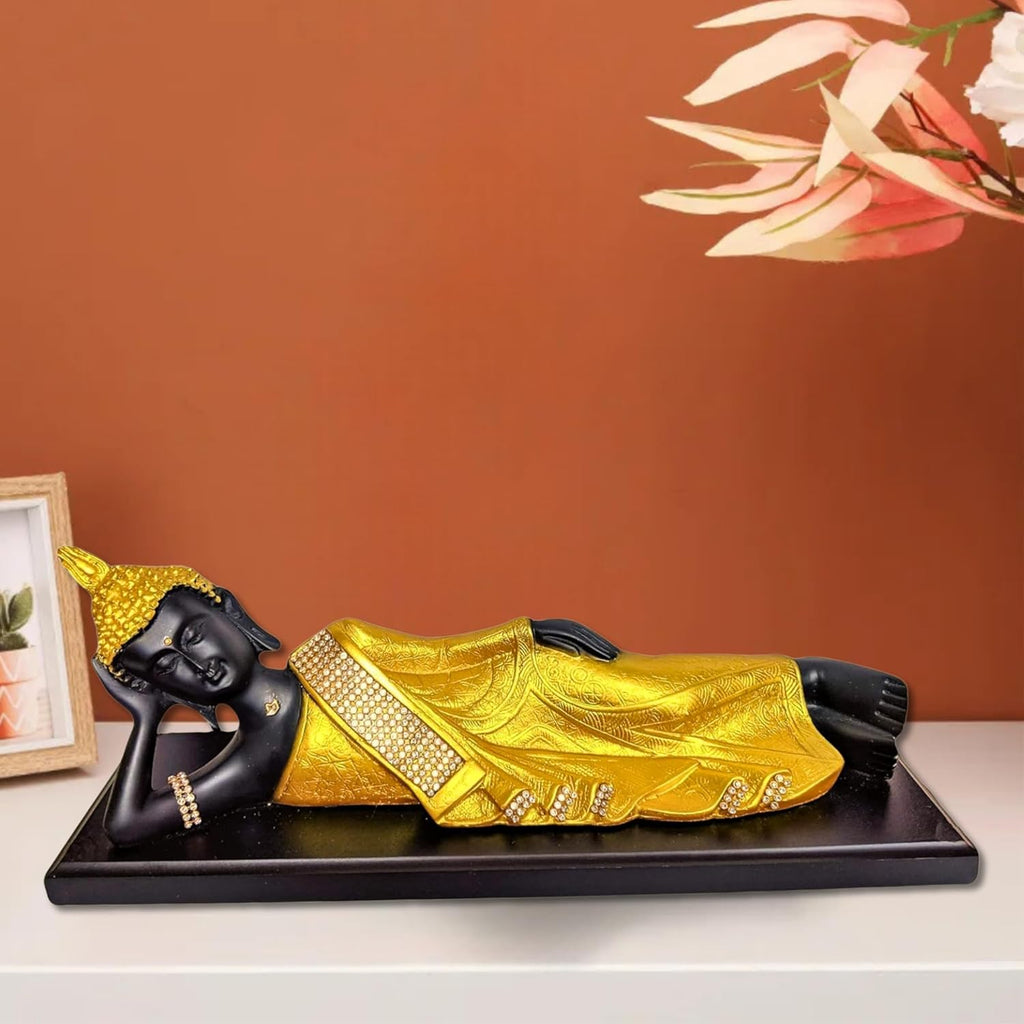 Lord Buddha Idol New Meditating Sitting Buddha Statue (Black)