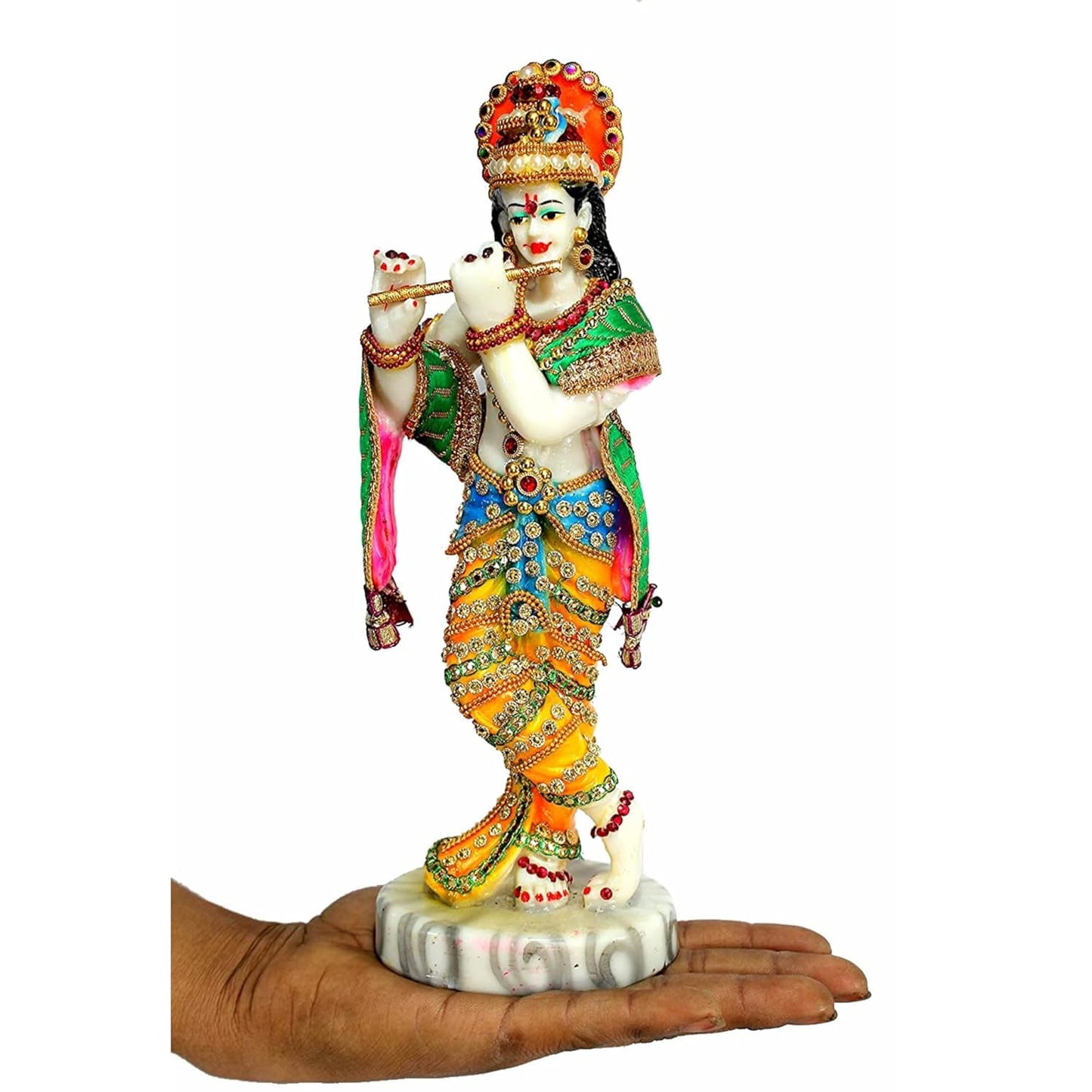Lord Krishna Idol Decorative Statue in Flute Playing Pose