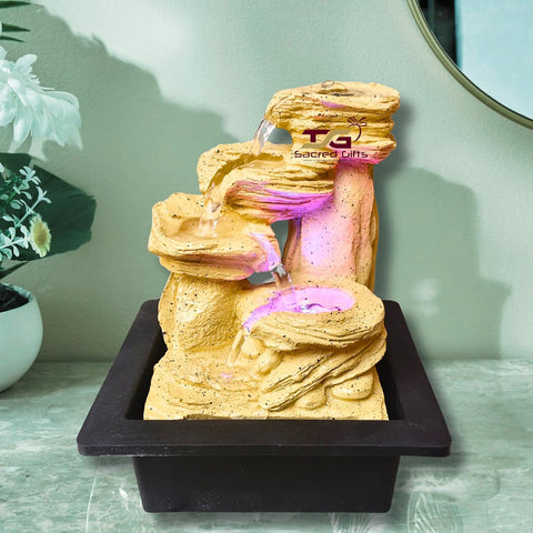 Tabletop Water Fountain, Environmental Resin Meditation Fountain