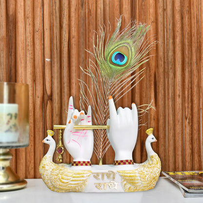 Lord Krishna Idol Decorative Statue in Flute Playing Pose (Pack of 1)